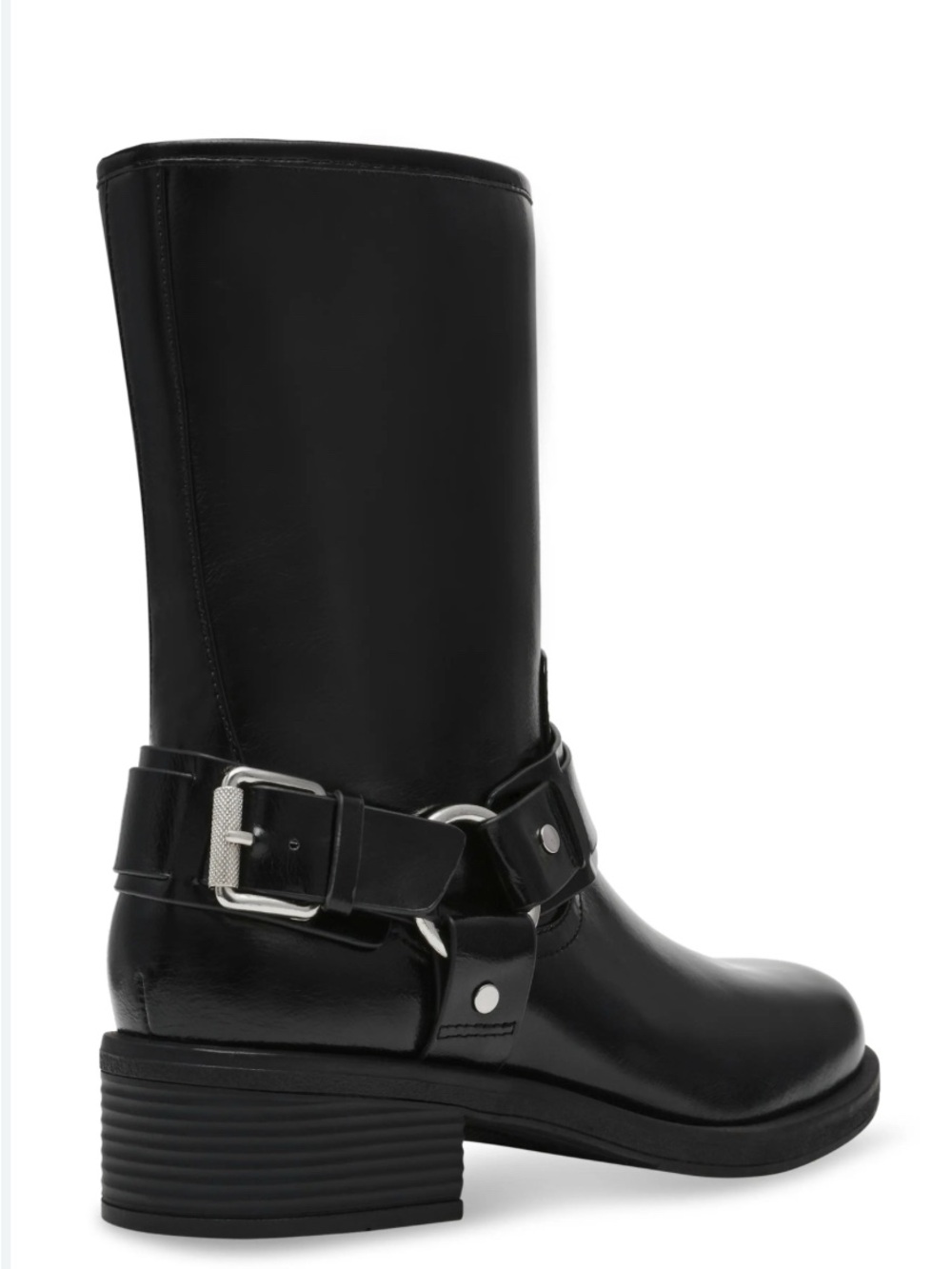 Dolce Vita Black Leather Harness Mid-Calf Boots
